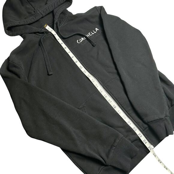 H&M x Coachella | Women | Black Cozy Casual Music Festival Hoodie | Size Small - Picture 6 of 12